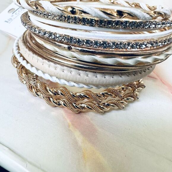 La Cotton gold tone bracelet bundle of 13 - Picture 4 of 8